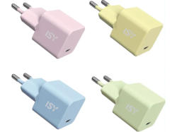 ISY IWC 4020-1-CR Schnellladegerät, USB Type C, Farbe nach Zufallsprinzip