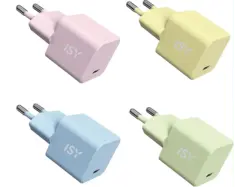 ISY IWC 4020-1-CR Schnellladegerät, USB Type C, Farbe nach Zufallsprinzip