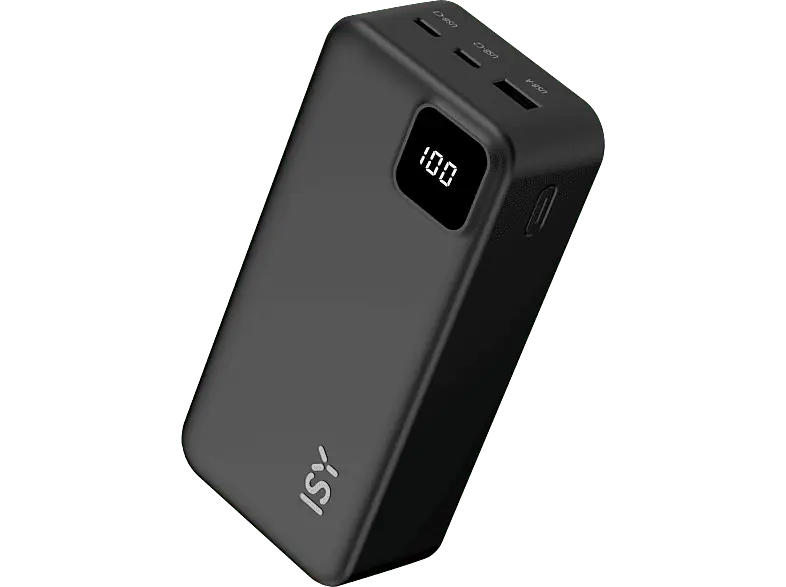 ISY IPP-27000 Powerbank, 27.000mAh, Schwarz