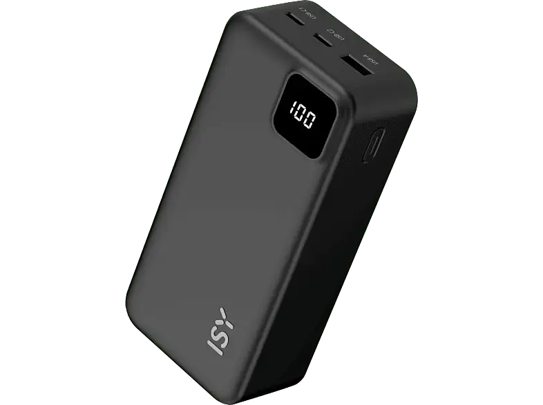 ISY IPP-27000 Powerbank, 27.000mAh, Schwarz