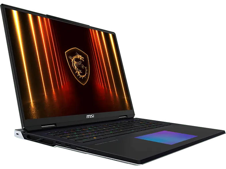 MSI Titan 18 HX AI A2XWIG-073 Gaming Notebook Zoll, Intel® Core™ Ultra 9 Processor 285HX, 64 GB RAM, 6 TB SSD gesamt, Windows 11 Pro, GeForce RTX™ 5080, Core Black / Silber