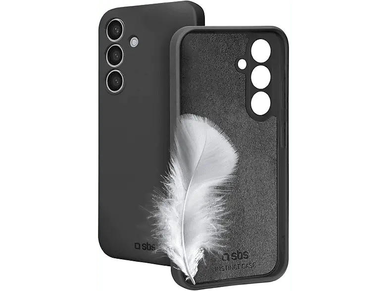 SBS 98084 Instinct Backcover, für Samsung Galaxy S25, Schwarz; Handyhülle