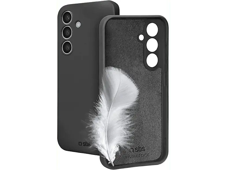 SBS 98084 Instinct Backcover, für Samsung Galaxy S25, Schwarz; Handyhülle