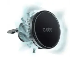 SBS TESUPFanWIR15W Autohalterung mit Lüfter und kabelloser Aufladung, 15W, kompatibel MagSafe; Autoladegerät