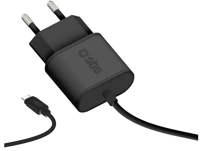 SBS 37447 Ladegerät, 10W, inkl. 1m USB-Type-C-Kabel; Reiseladegerät
