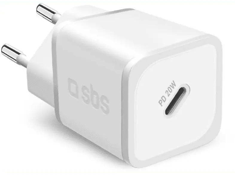 SBS 44609 GaN Ladegerät mit Power Delivery, 20W, USB-Type-C, Weiß