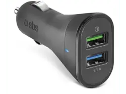 SBS 37331 Autoladegerät, 18W, 2x USB-Type-A; Autoladegerät