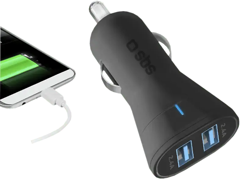 SBS 37249 Autoladegerät, 12W, 2x USB-Type-A