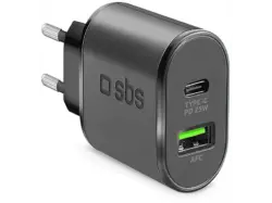 SBS 29074 Ladegerät mit PD und AFC, 25W, 1x USB-Type-C + USB-Type-A