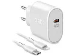 SBS 40673 Ladegerät mit Power Delivery , 20W, inkl. 1m Lightning-Kabel