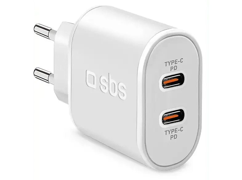 SBS 99862 Ladegerät mit Power Delivery, 20W, 2x USB-Type-C