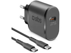 SBS 16491 Ladegerät mit Adaptive Fast Charge, 15W, inkl. 1m USB-Type-C-Kabel