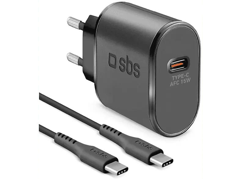 SBS 16491 Ladegerät mit Adaptive Fast Charge, 15W, inkl. 1m USB-Type-C-Kabel