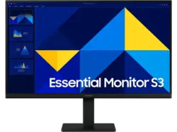 Samsung LS24D300GAU 24 Zoll Monitor, Full-HD, 5 ms Reaktionszeit, 250 cd/m², 100 Hz, Schwarz