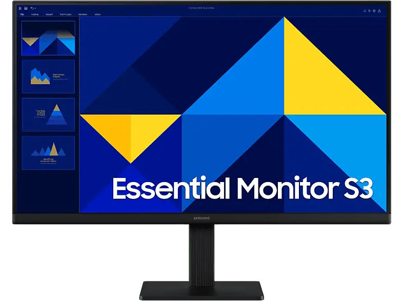 Samsung LS24D300GAU 24 Zoll Monitor, Full-HD, 5 ms Reaktionszeit, 250 cd/m², 100 Hz, Schwarz