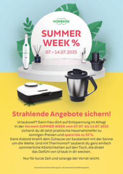 Entdecke - Vorwerk: Summer Week % gültig ab dem 06.07.2025