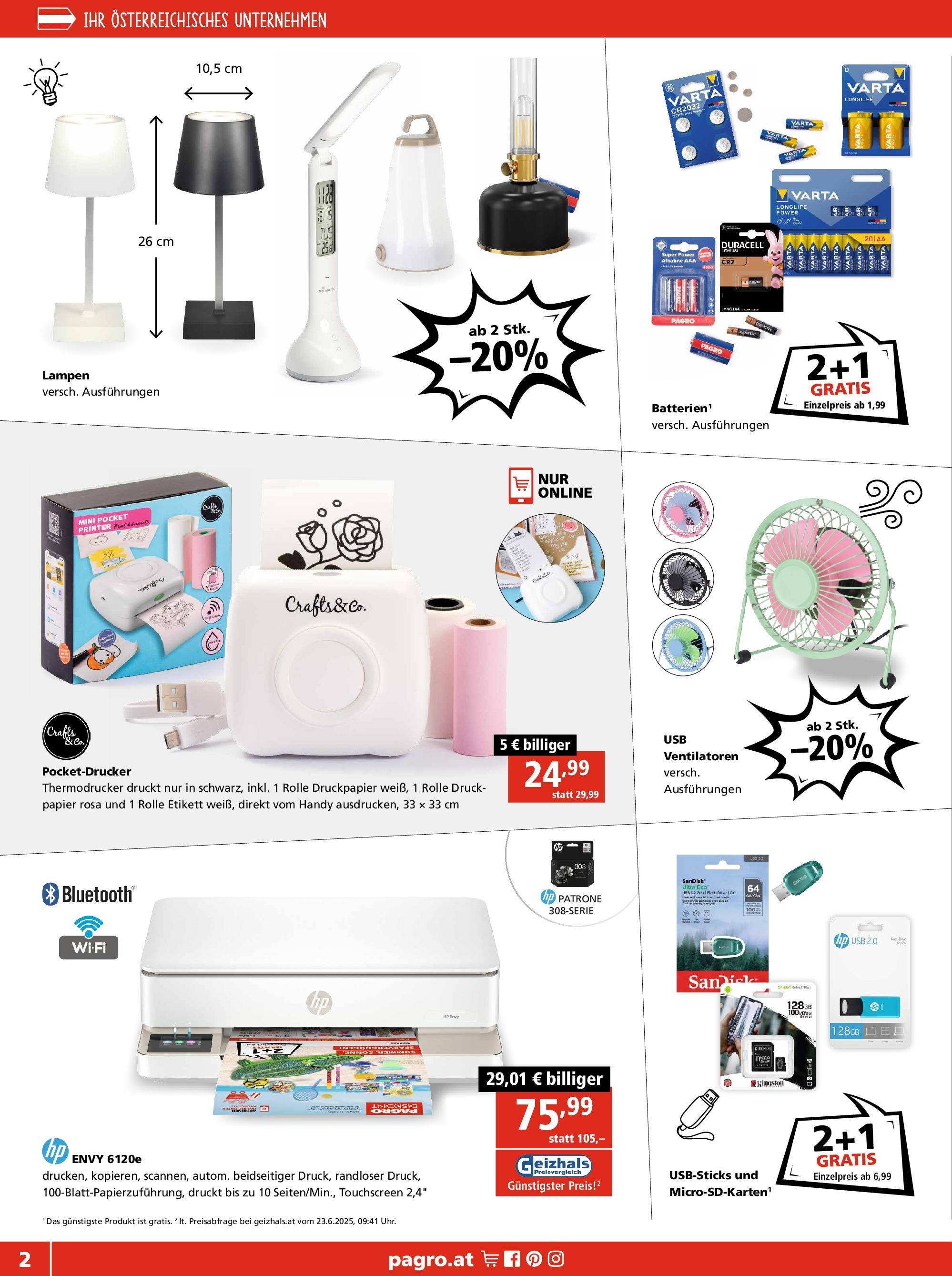 Pagro-Diskont - PAGRO DISKONT: Flugblatt von 09.07.2025 - Aktuelle Angebote | Seite: 2 | Produkte: USB