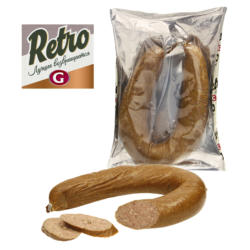 Leberwurst nach russischer Rezeptur, schnittfeste Kochwurst, geräuchert