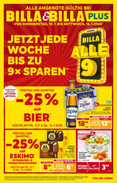 Vorschau von dem Prospekt - Billa Flugblatt - Tirol, Jenbach, Innsbruck gültig ab 10.07.2025