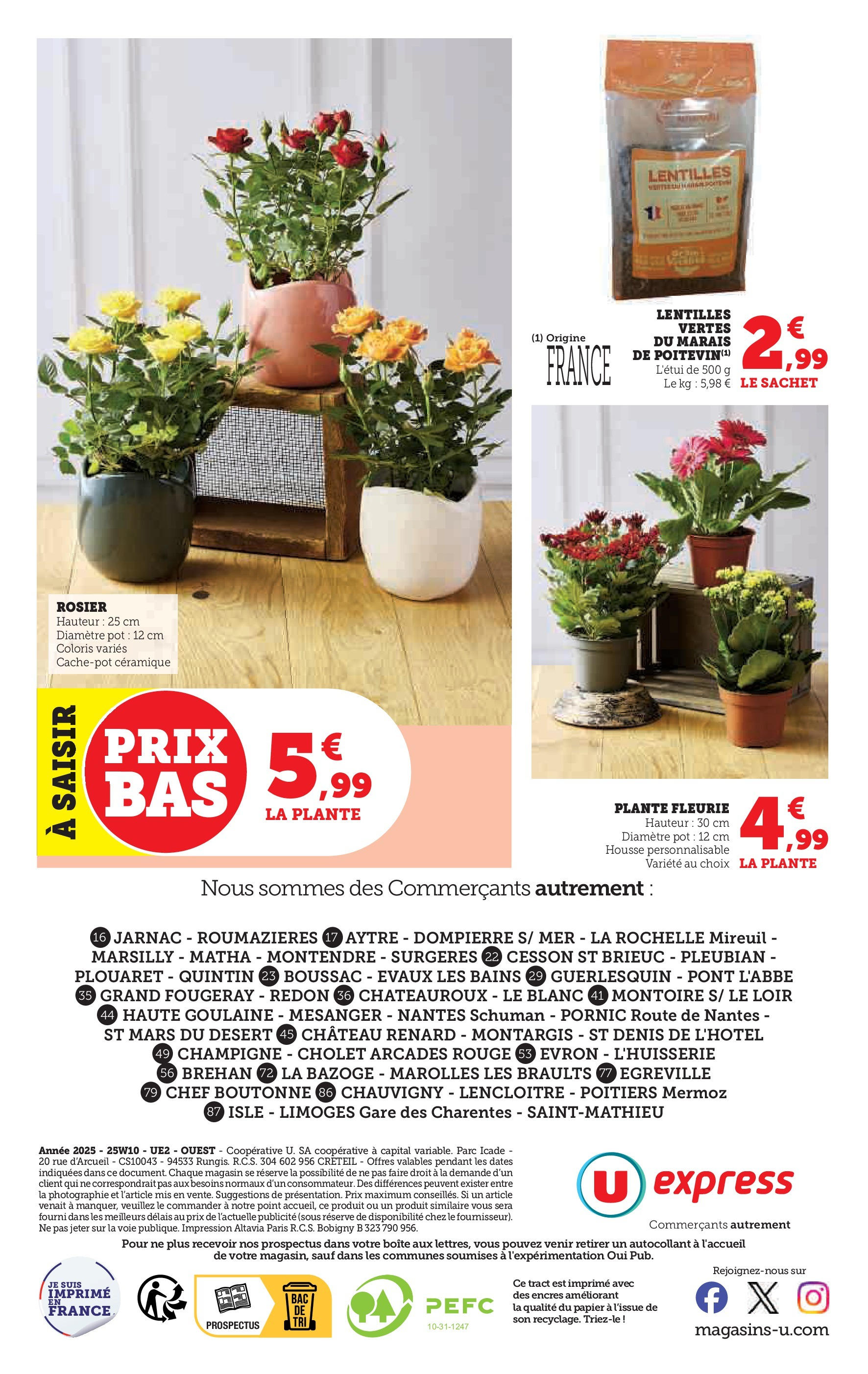 U Express - Le marché à prix bas! à partir du 06/07/2025 - promo en ligne | Page: 6 | Produits: Rosier