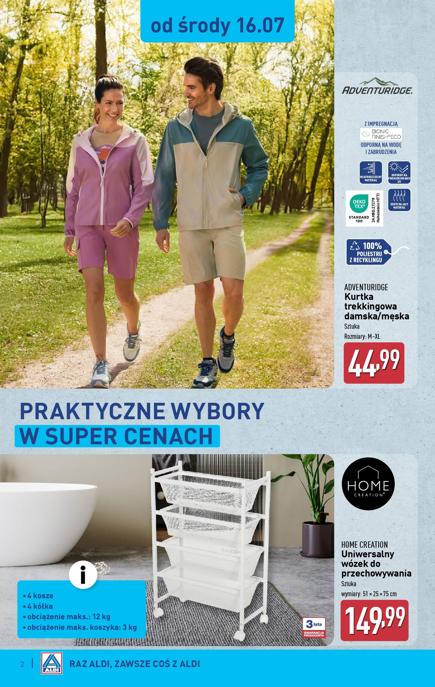 Aldi Gazetka - Hity od Środy i od Soboty od 16.07.2025 - Ulotka PDF, promocje | Strona: 2 | Produkty: Kurtka, Finish
