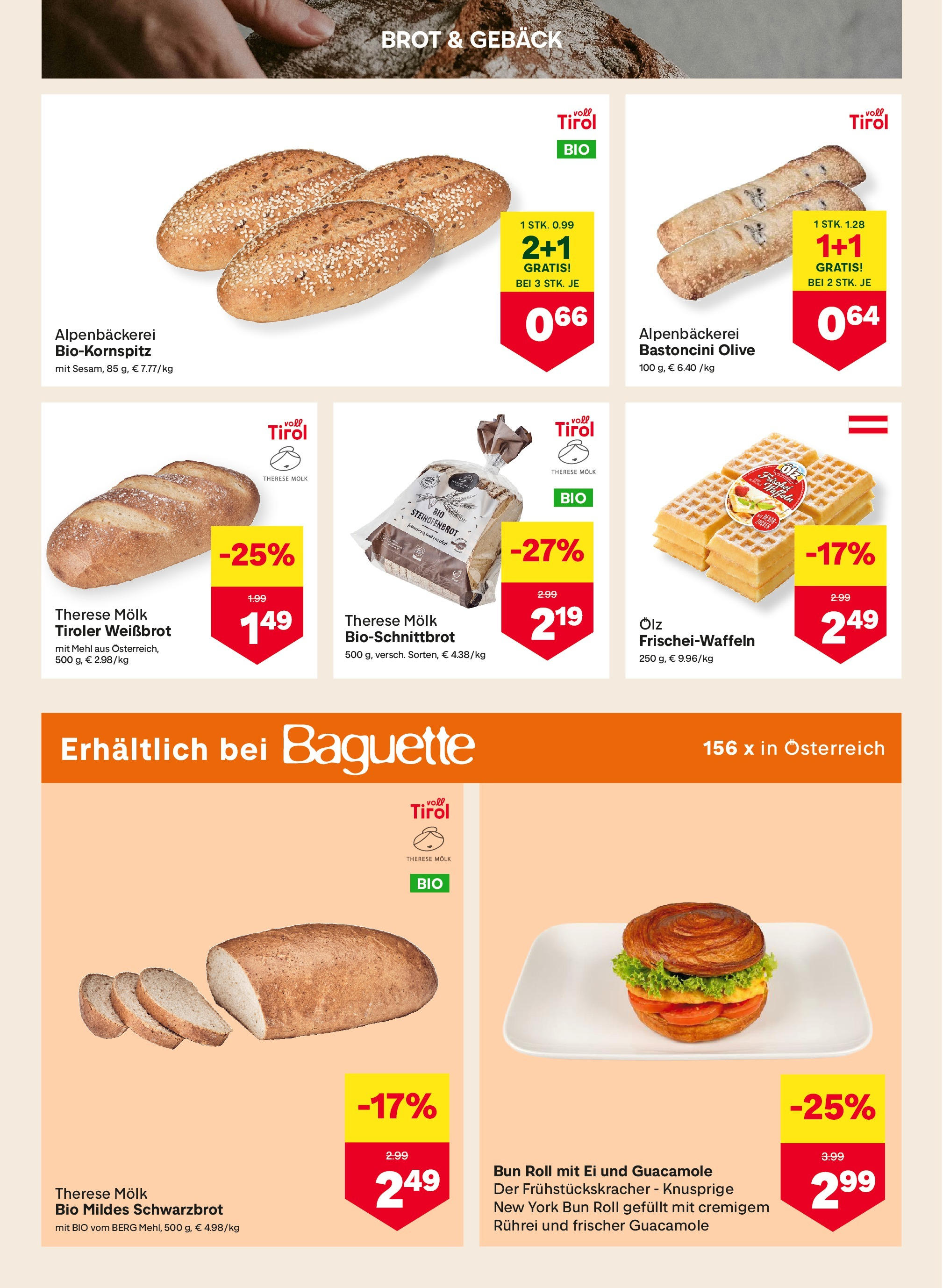 MPREIS Oberdrauburg von 16.07.2025 - Aktuelle Angebote | Seite: 4 | Produkte: Jääkaappipakastin, Brot