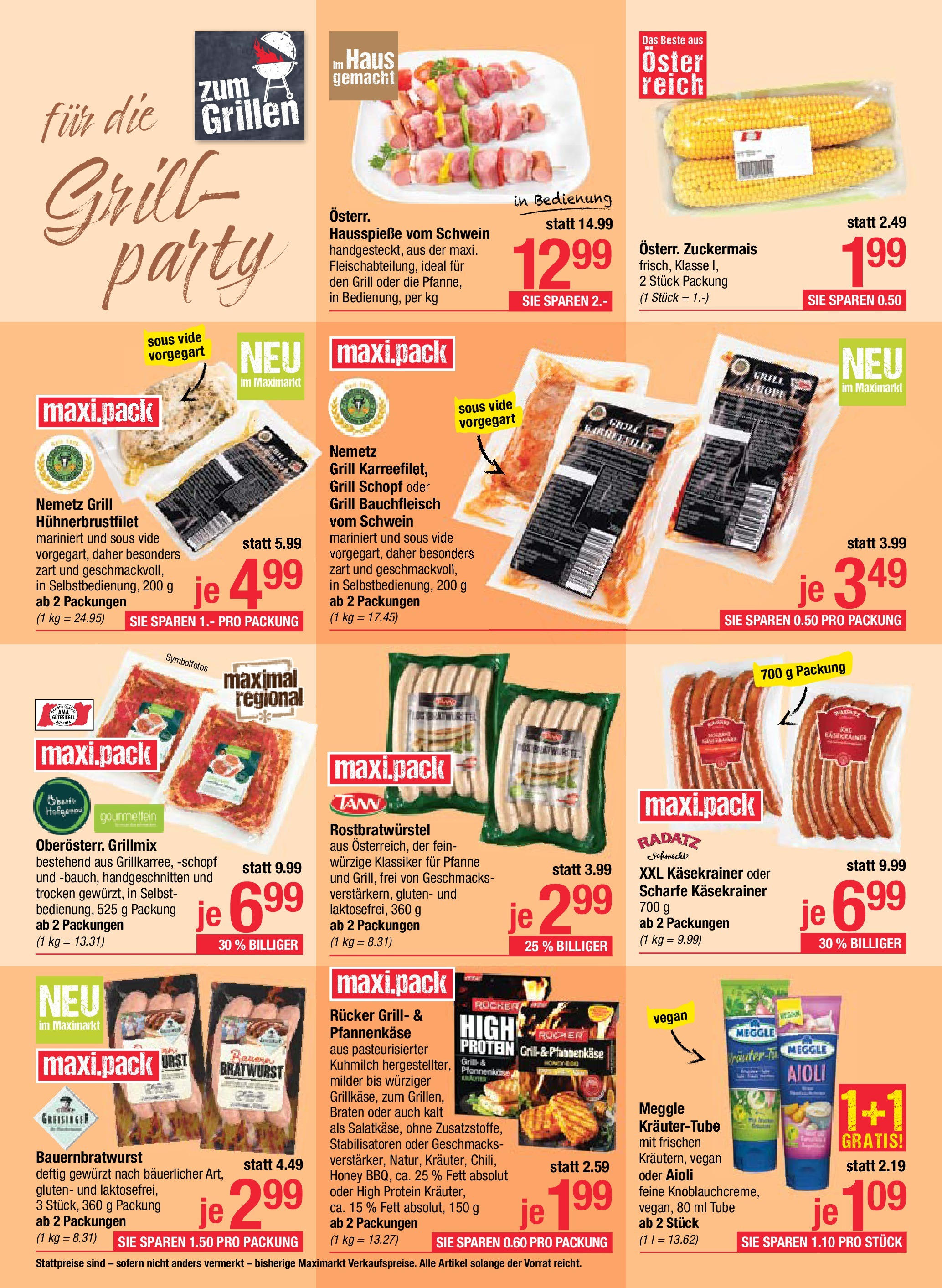 Maximarkt Haid, Linz von 14.07.2025 - Aktuelle Angebote | Seite: 4 | Produkte: Grill