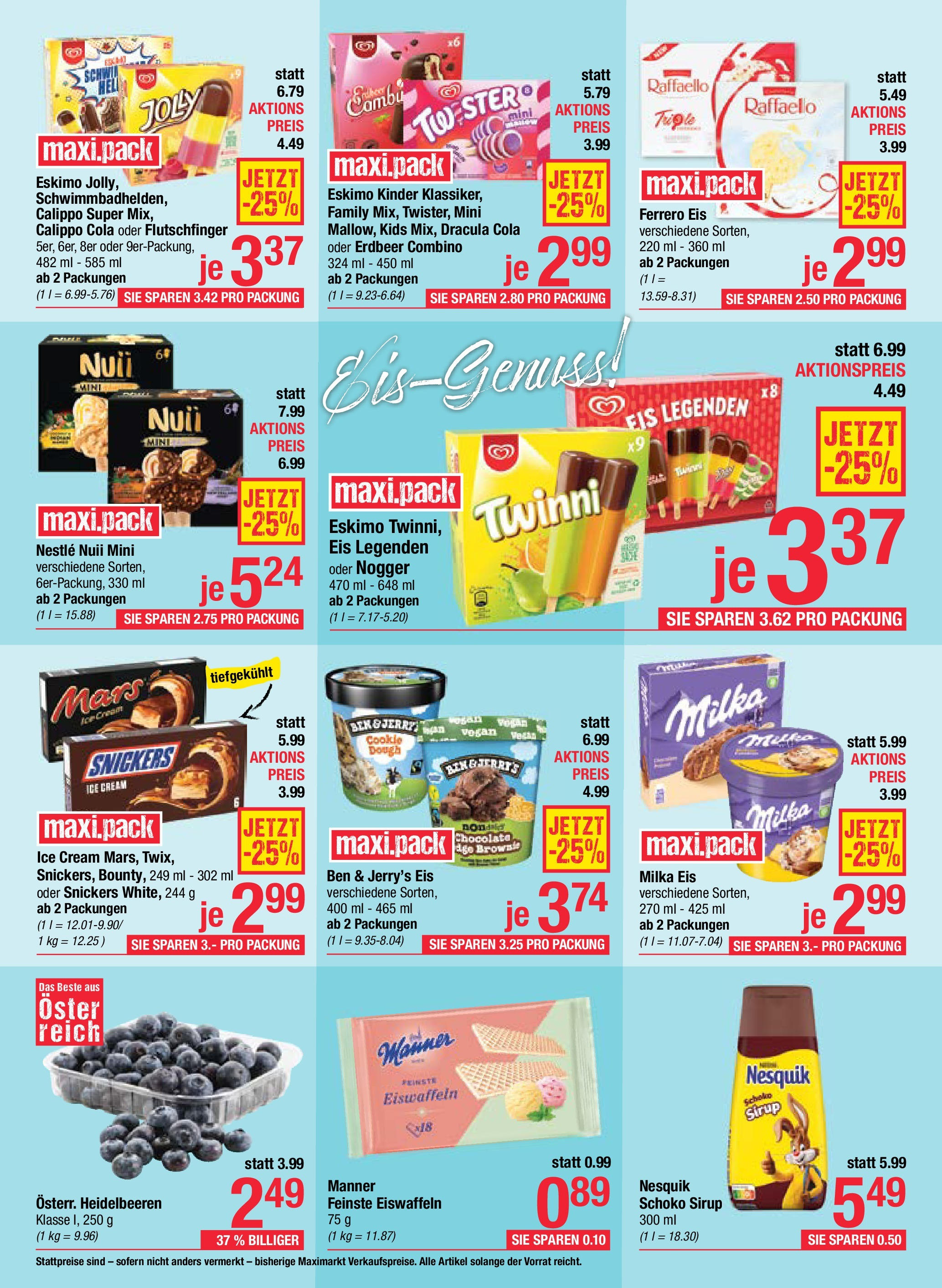 Maximarkt Haid, Linz von 14.07.2025 - Aktuelle Angebote | Seite: 8 | Produkte: Eis