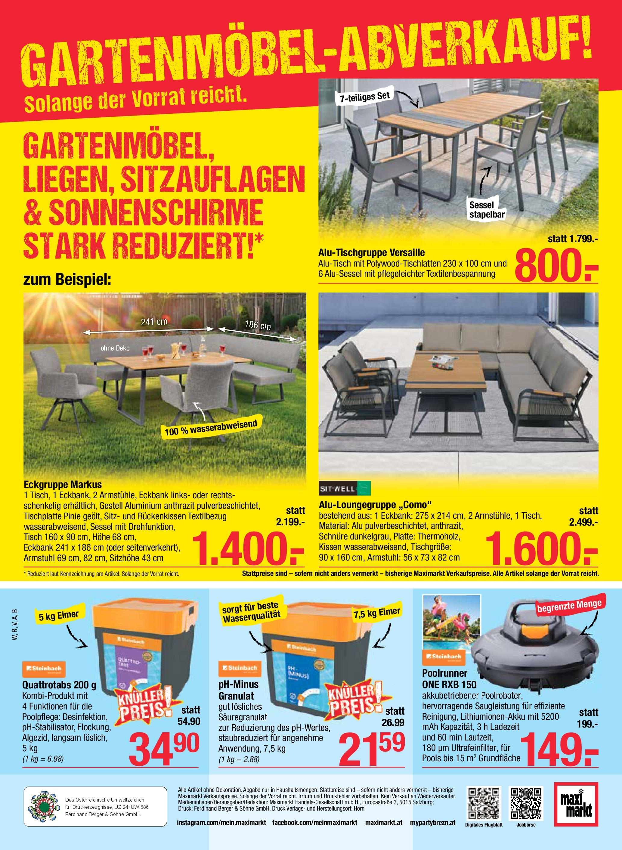 Maximarkt Vöcklabruck, Wels von 14.07.2025 - Aktuelle Angebote | Seite: 20 | Produkte: Kissen, Sessel, Tisch