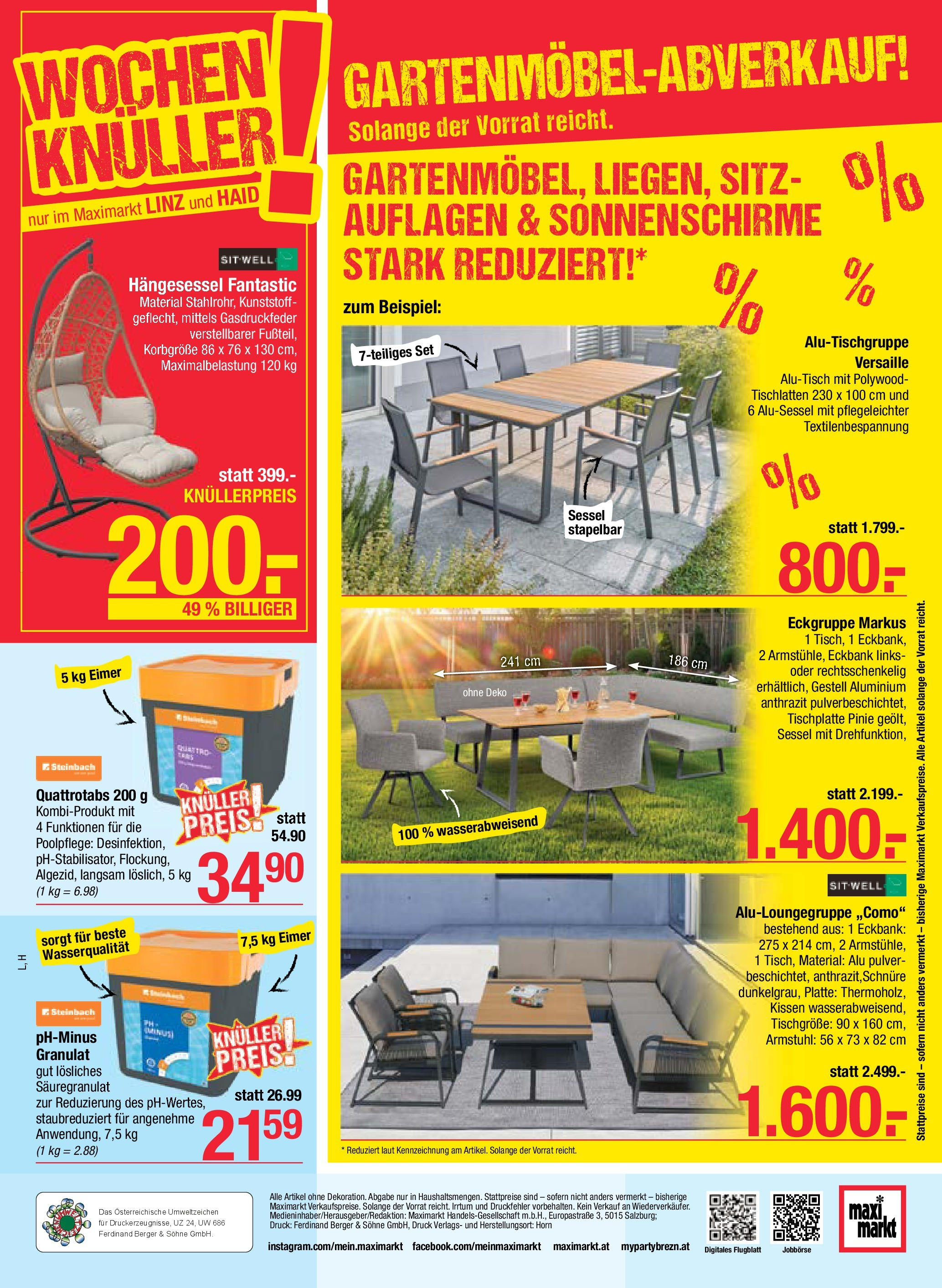 Maximarkt Haid, Linz von 14.07.2025 - Aktuelle Angebote | Seite: 21 | Produkte: Kissen, Sessel