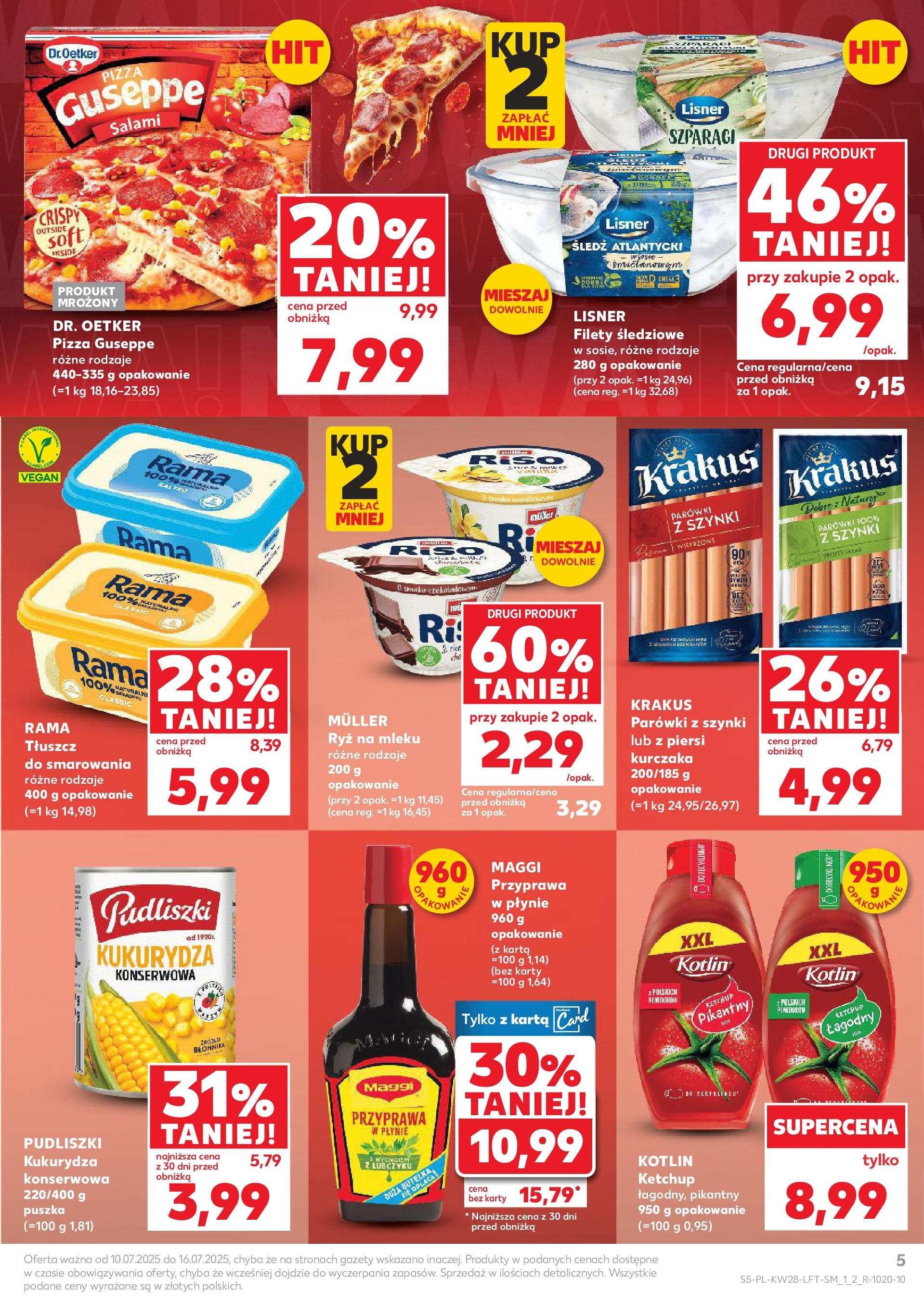 Kaufland gazetka (10.07.2025) - od jutra | Strona: 5 | Produkty: Piersi, Ketchup, Szparagi, Salami Kaufland gazetka od 10.07.2025 - od jutra PDF | Strona: 5 | Produkty: Piersi, Ketchup, Szparagi, Salami