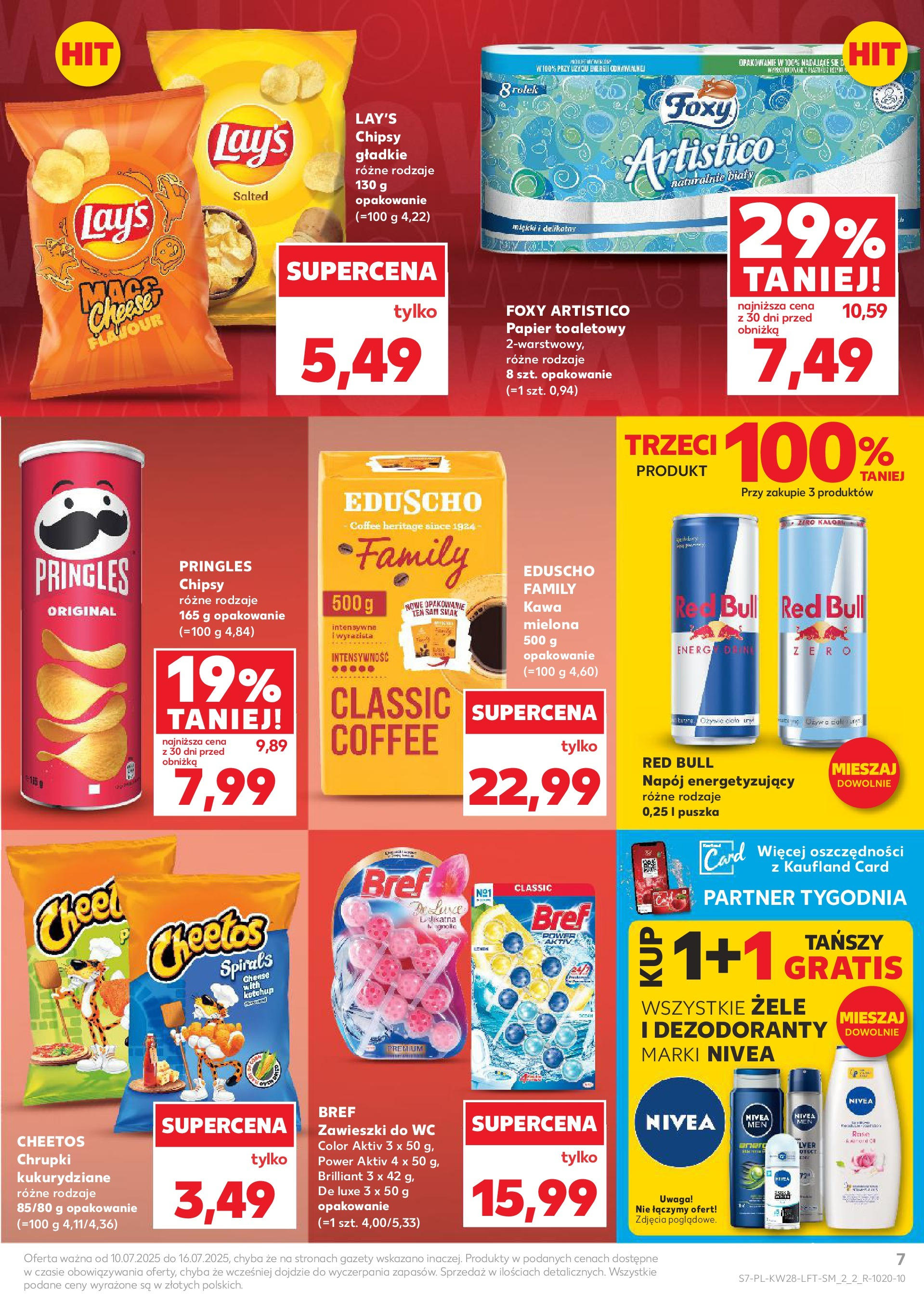 Kaufland gazetka (10.07.2025) - od jutra | Strona: 7 | Produkty: Chipsy, Red bull, Chrupki, Pringles Kaufland gazetka od 10.07.2025 - od jutra PDF | Strona: 7 | Produkty: Chipsy, Red bull, Chrupki, Pringles