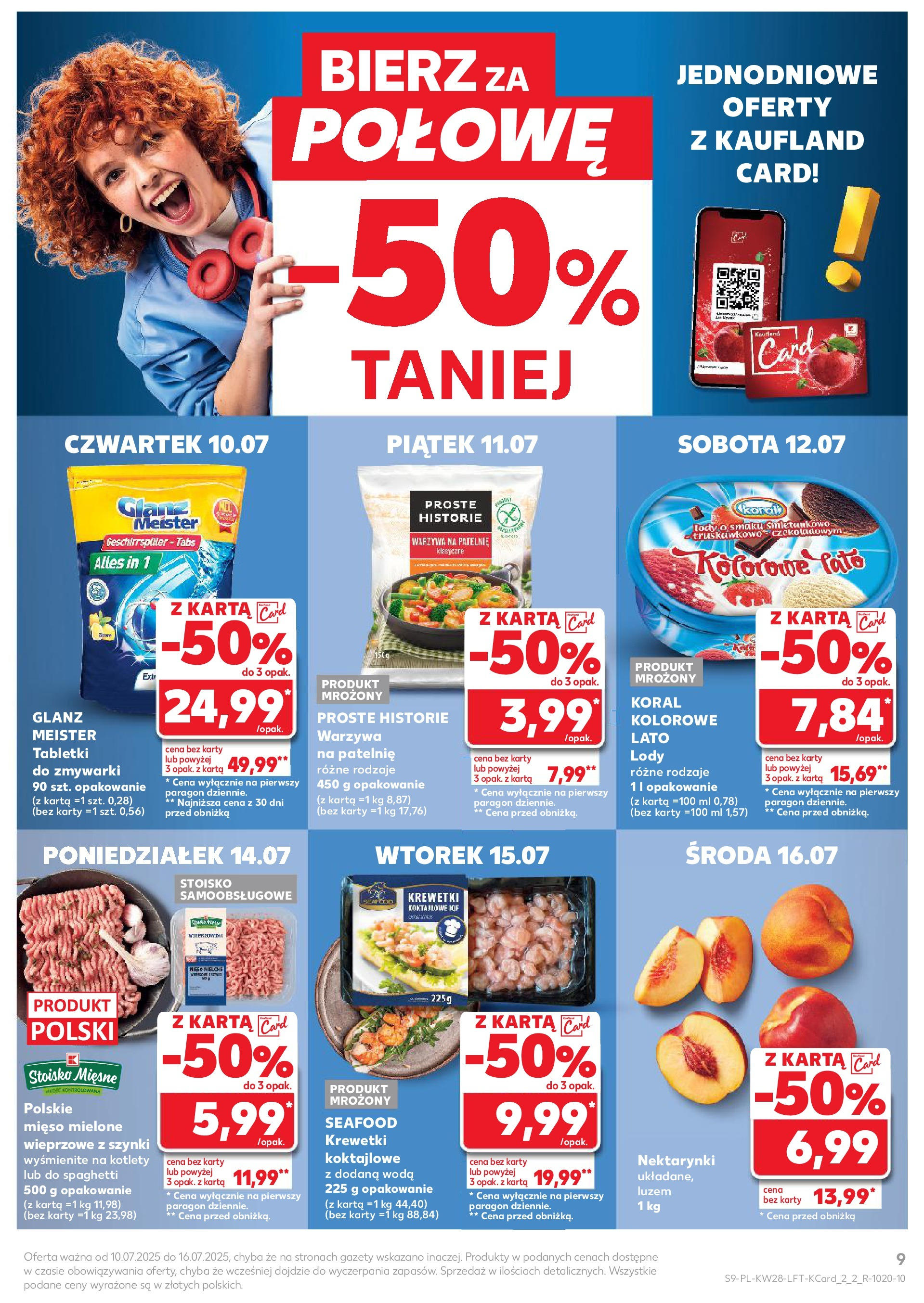 Kaufland gazetka (10.07.2025) - od jutra | Strona: 9 | Produkty: Warzywa na patelnie, Mięso mielone, Patelnie, Lody koral Kaufland gazetka od 10.07.2025 - od jutra PDF | Strona: 9 | Produkty: Warzywa na patelnie, Mięso mielone, Patelnie, Lody koral
