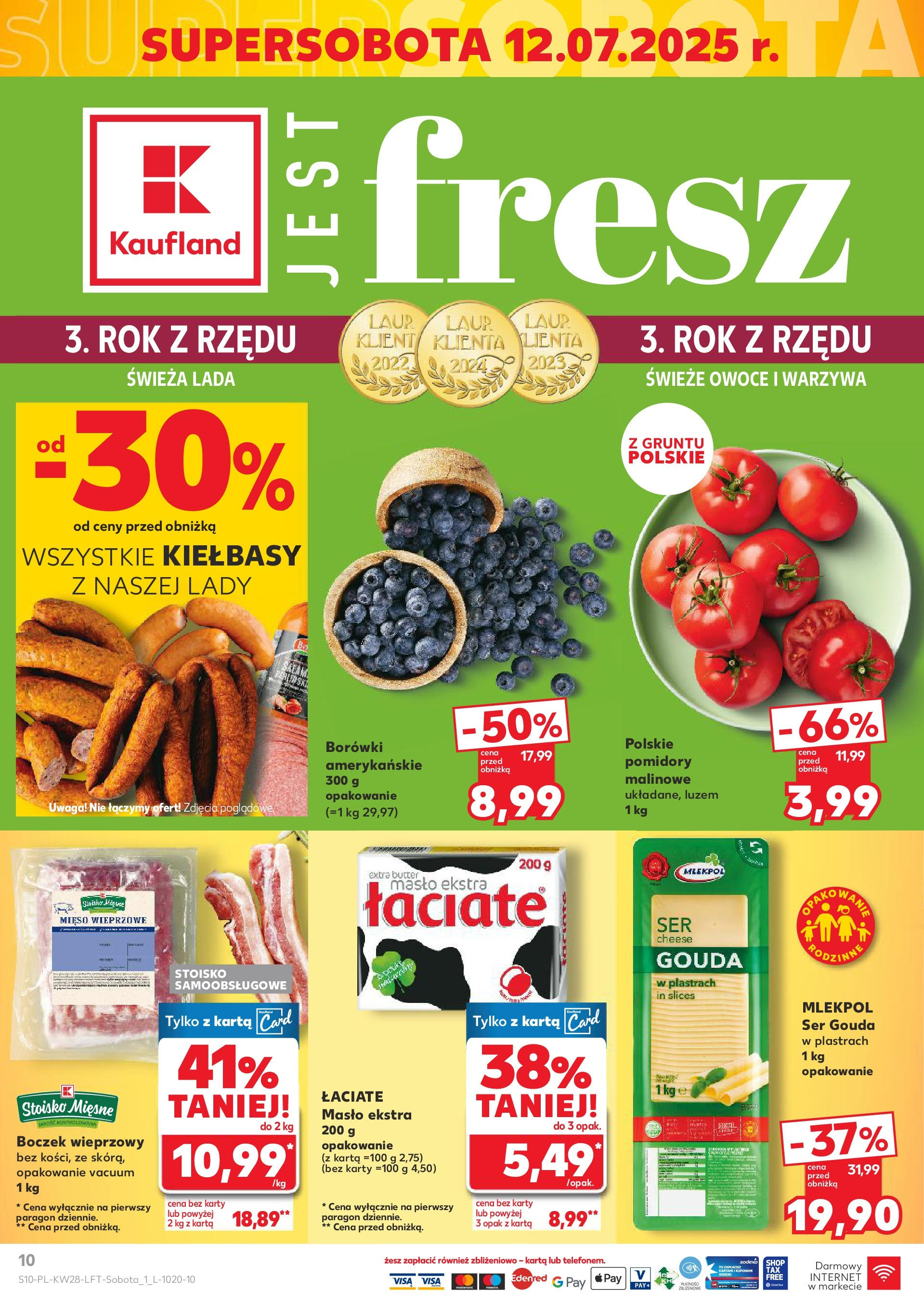 Kaufland gazetka (10.07.2025) - od jutra | Strona: 10 | Produkty: Mięso, Boczek wieprzowy, Ser, Pomidory Kaufland gazetka od 10.07.2025 - od jutra PDF | Strona: 10 | Produkty: Mięso, Boczek wieprzowy, Ser, Pomidory
