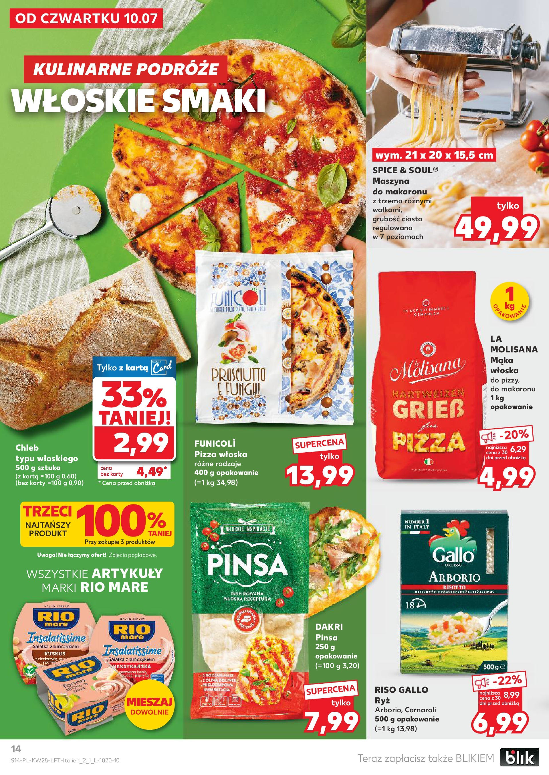 Kaufland gazetka (10.07.2025) - od jutra | Strona: 14 | Produkty: Sałatka z tuńczykiem, Prosciutto, Chleb, Ryż Kaufland gazetka od 10.07.2025 - od jutra PDF | Strona: 14 | Produkty: Sałatka z tuńczykiem, Prosciutto, Chleb, Ryż