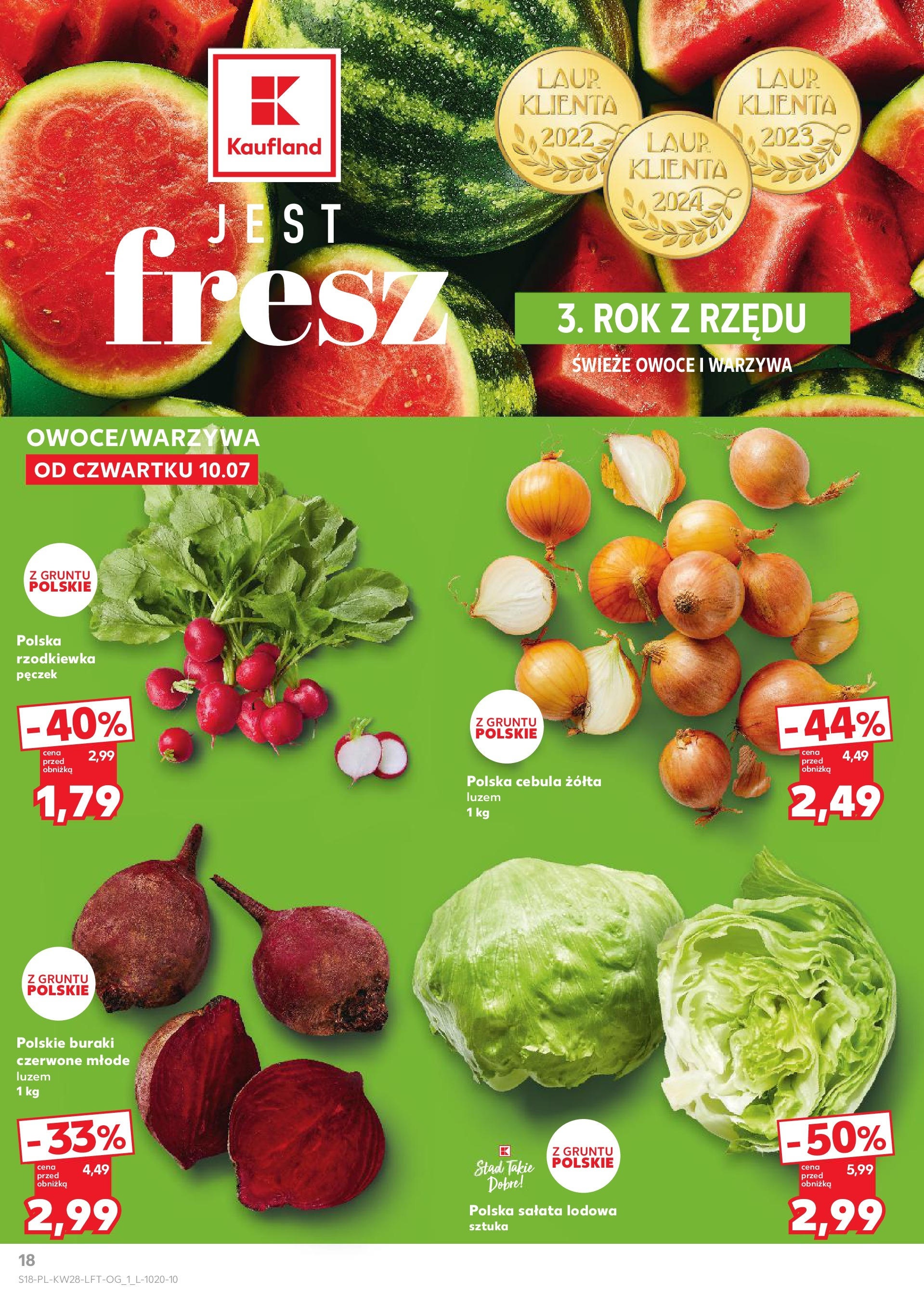 Kaufland gazetka (10.07.2025) - od jutra | Strona: 18 | Produkty: Buraki, Warzywa, Owoce Kaufland gazetka od 10.07.2025 - od jutra PDF | Strona: 18 | Produkty: Buraki, Warzywa, Owoce