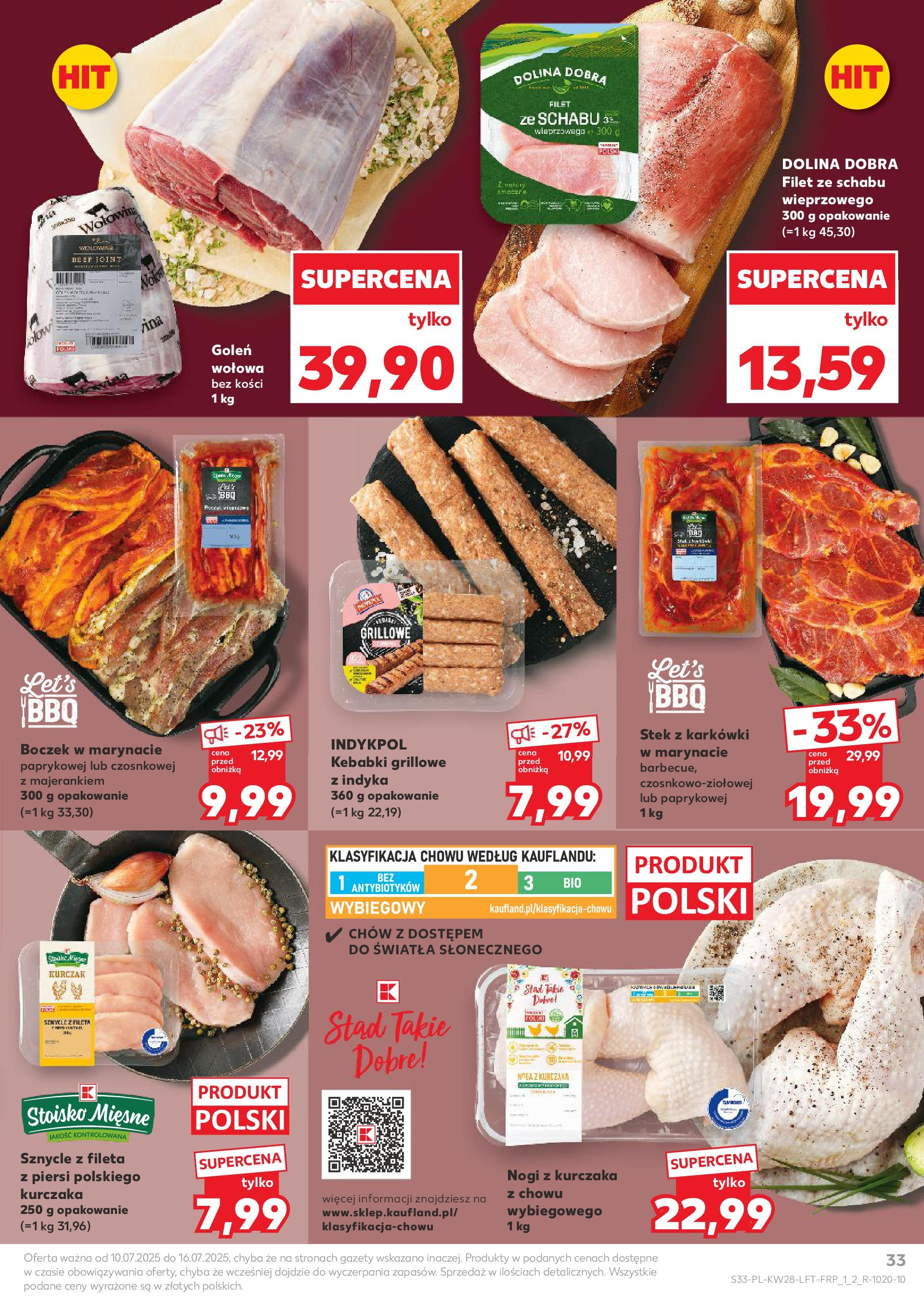 Kaufland gazetka (10.07.2025) - od jutra | Strona: 33 | Produkty: Kurczak, Kebab, Boczek, Wołowina Kaufland gazetka od 10.07.2025 - od jutra PDF | Strona: 33 | Produkty: Kurczak, Kebab, Boczek, Wołowina