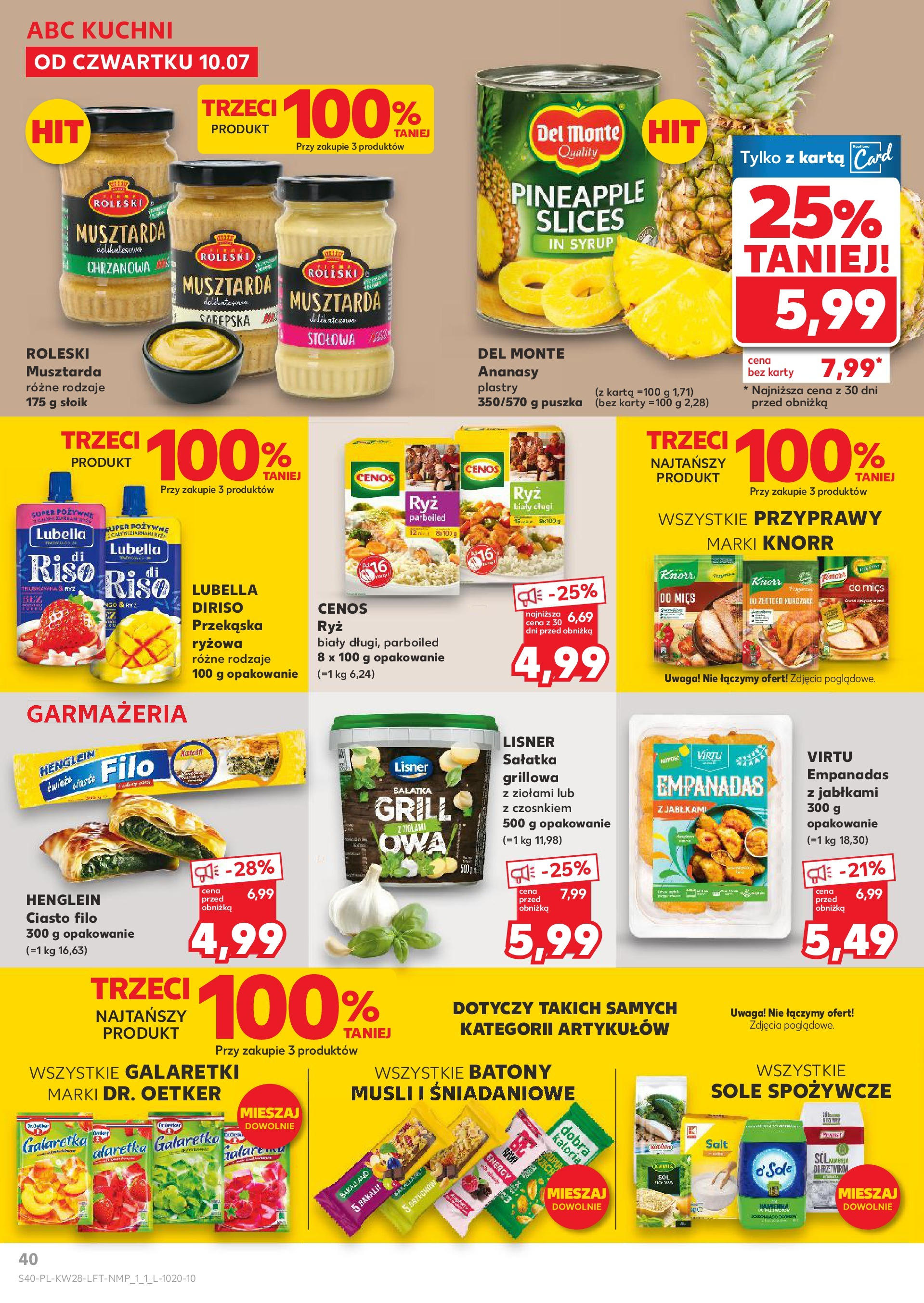 Kaufland gazetka (10.07.2025) - od jutra | Strona: 40 | Produkty: Ciasto filo, Musztarda, Ryż, Przyprawy Kaufland gazetka od 10.07.2025 - od jutra PDF | Strona: 40 | Produkty: Ciasto filo, Musztarda, Ryż, Przyprawy