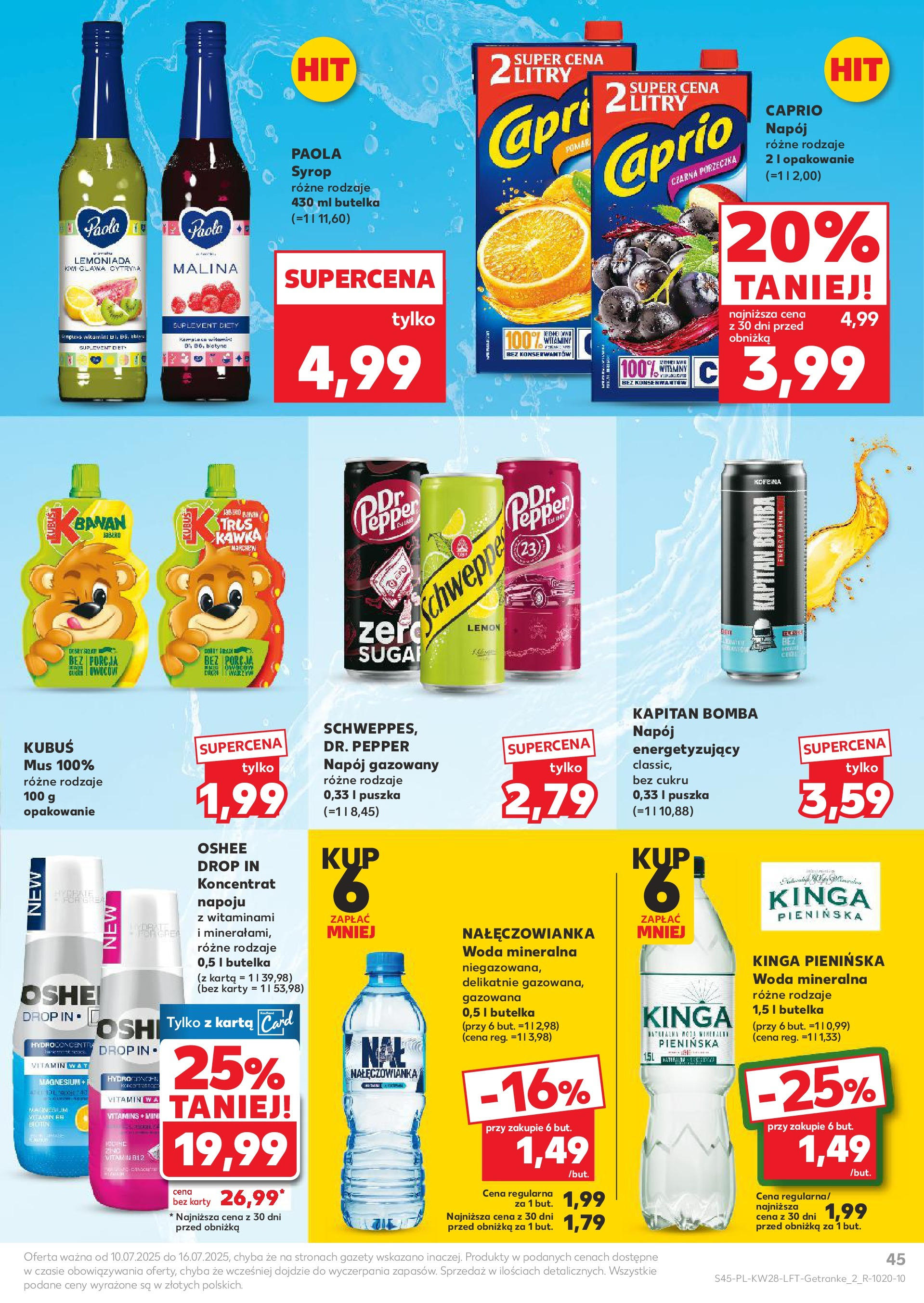 Kaufland gazetka (10.07.2025) - od jutra | Strona: 45 | Produkty: Cytryna, Karta, Porzeczka, Woda Kaufland gazetka od 10.07.2025 - od jutra PDF | Strona: 45 | Produkty: Cytryna, Karta, Porzeczka, Woda