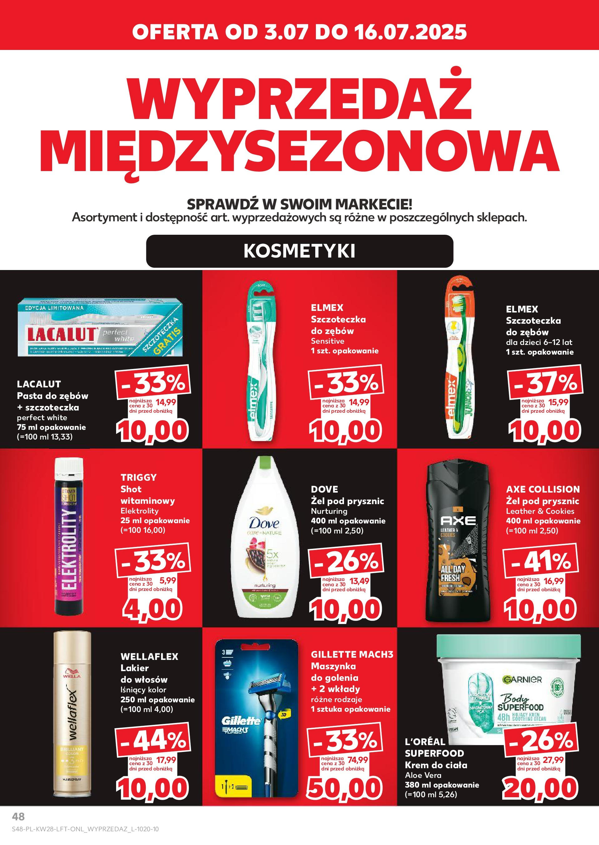 Kaufland gazetka (10.07.2025) - od jutra | Strona: 48 | Produkty: Maszynka do golenia, Maszynka do włosów, Żel pod prysznic, Lacalut Kaufland gazetka od 10.07.2025 - od jutra PDF | Strona: 48 | Produkty: Maszynka do golenia, Maszynka do włosów, Żel pod prysznic, Lacalut