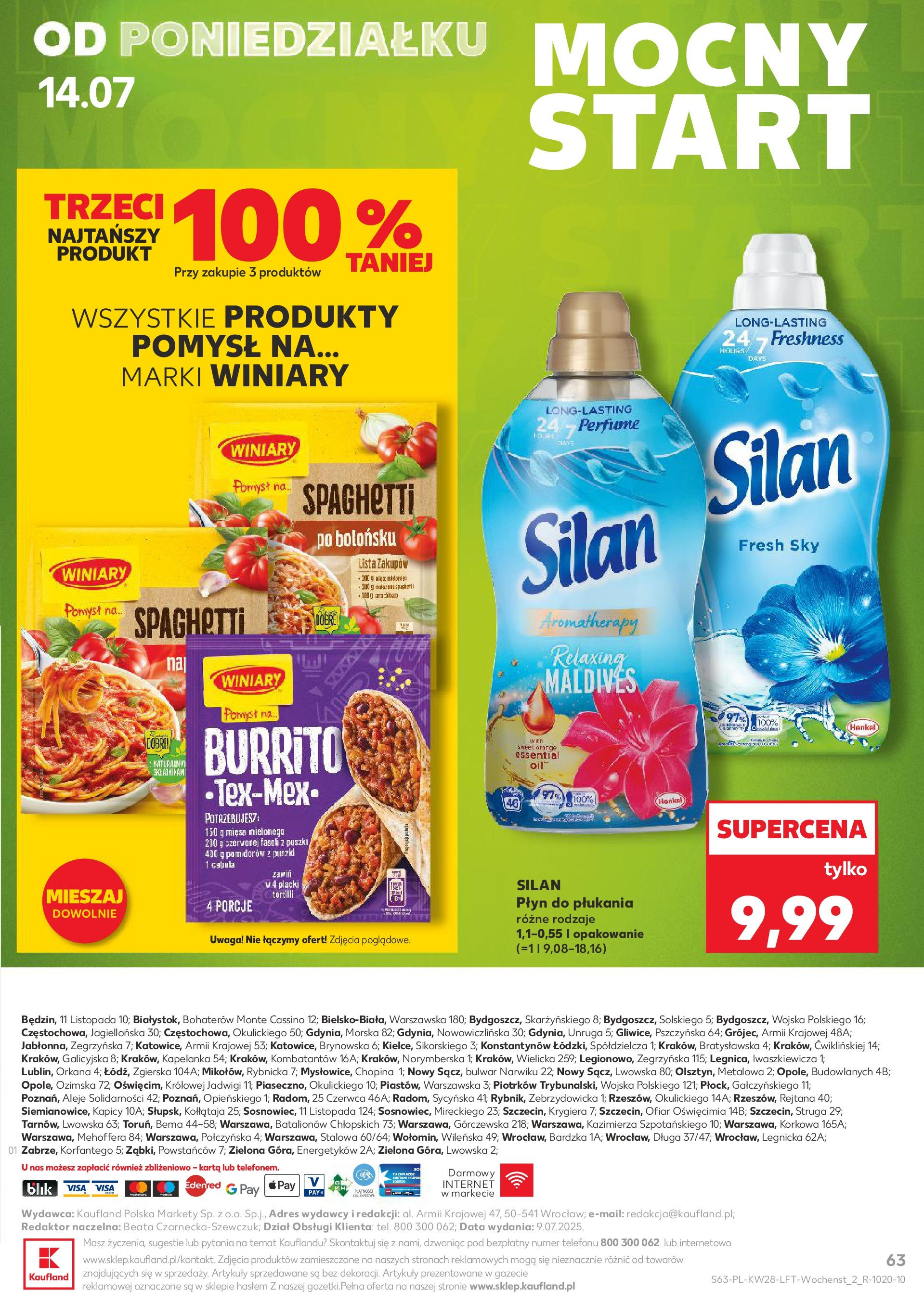 Kaufland gazetka (10.07.2025) - od jutra | Strona: 63 | Produkty: Karta Kaufland gazetka od 10.07.2025 - od jutra PDF | Strona: 63 | Produkty: Karta