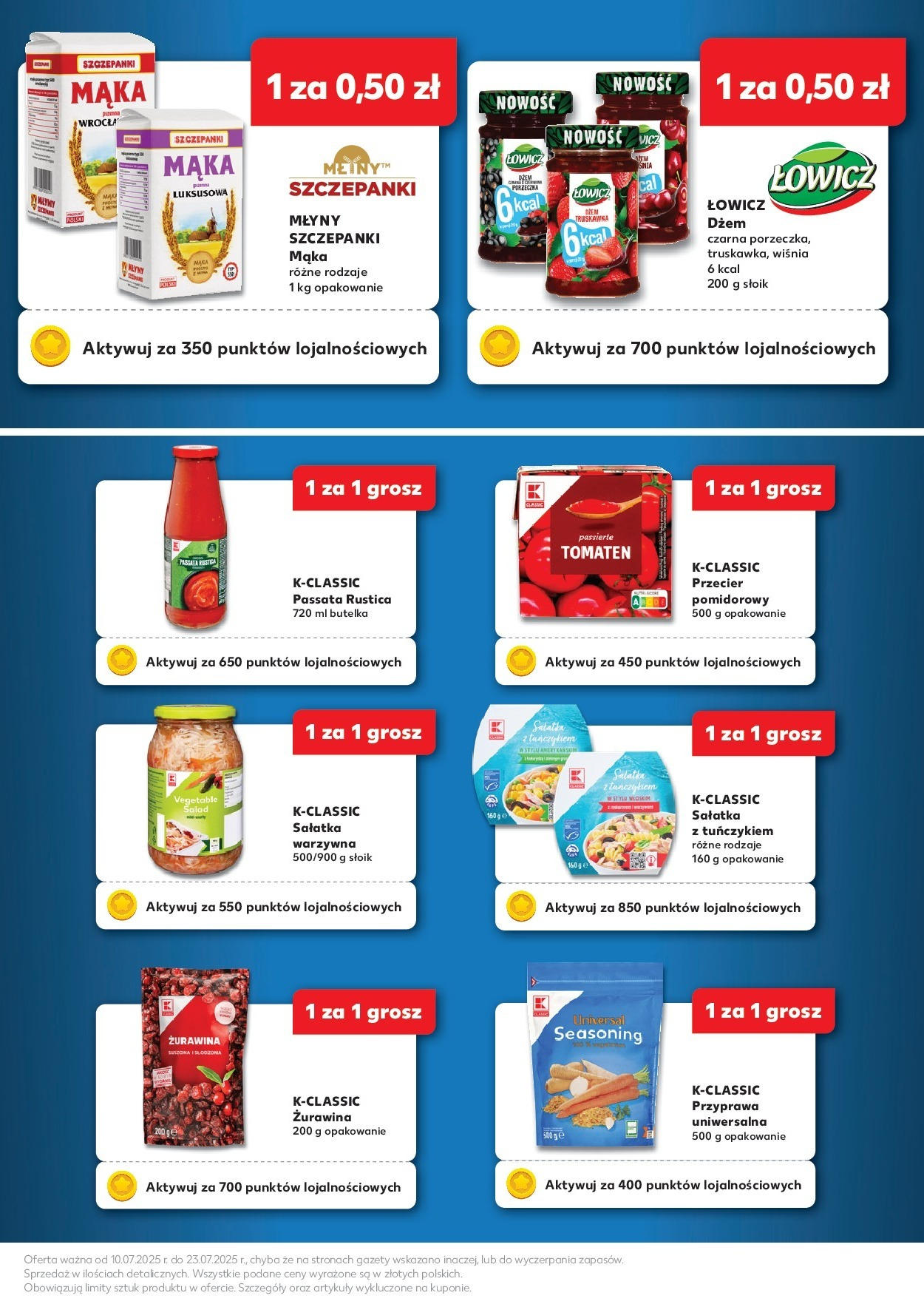 Kaufland gazetka - Superkupony od 10.07.2025 - od jutra PDF | Strona: 5 | Produkty: Przecier pomidorowy, Sałatka z tuńczykiem, Dżem, Sałatka