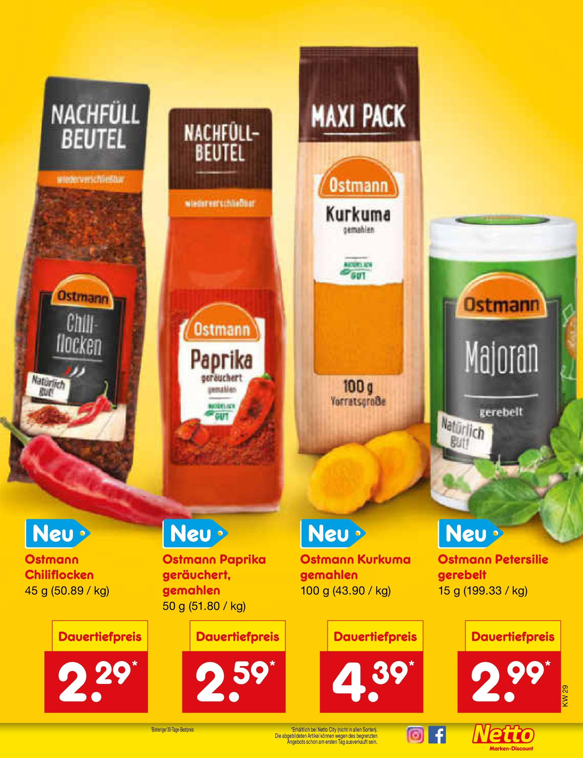 Netto Marken-Discount prospekt Katzweiler (ab 13.07.2025) » Angebote | Seite: 15 | Produkte: Paprika, Petersilie, Flocken Netto Marken-Discount prospekt Katzweiler (ab 13.07.2025) » Angebote | Seite: 15 | Produkte: Paprika, Petersilie, Flocken
