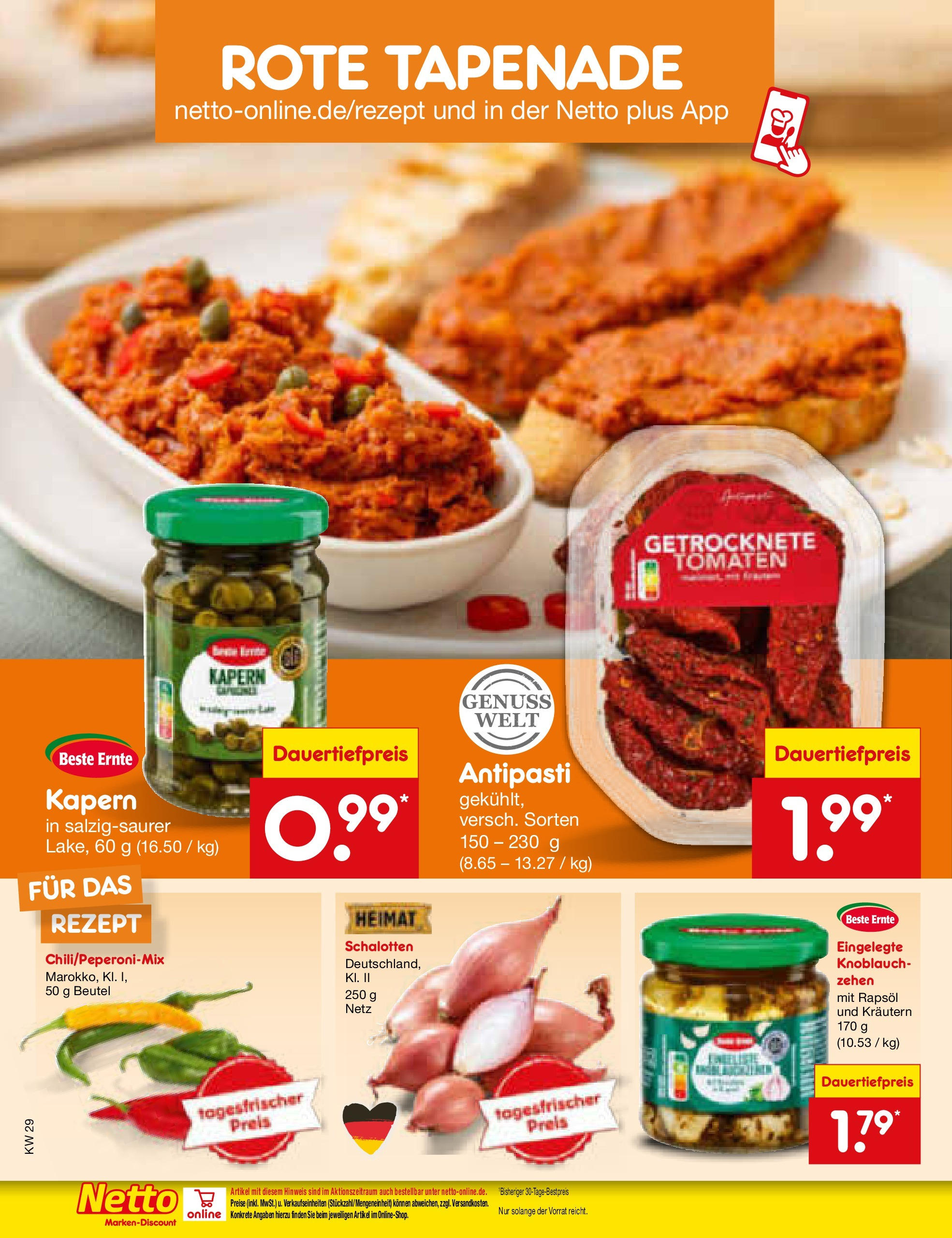Netto Marken-Discount prospekt Katzweiler (ab 13.07.2025) » Angebote | Seite: 54 | Produkte: Rapsöl, Tomaten, Knoblauch Netto Marken-Discount prospekt Katzweiler (ab 13.07.2025) » Angebote | Seite: 54 | Produkte: Rapsöl, Tomaten, Knoblauch
