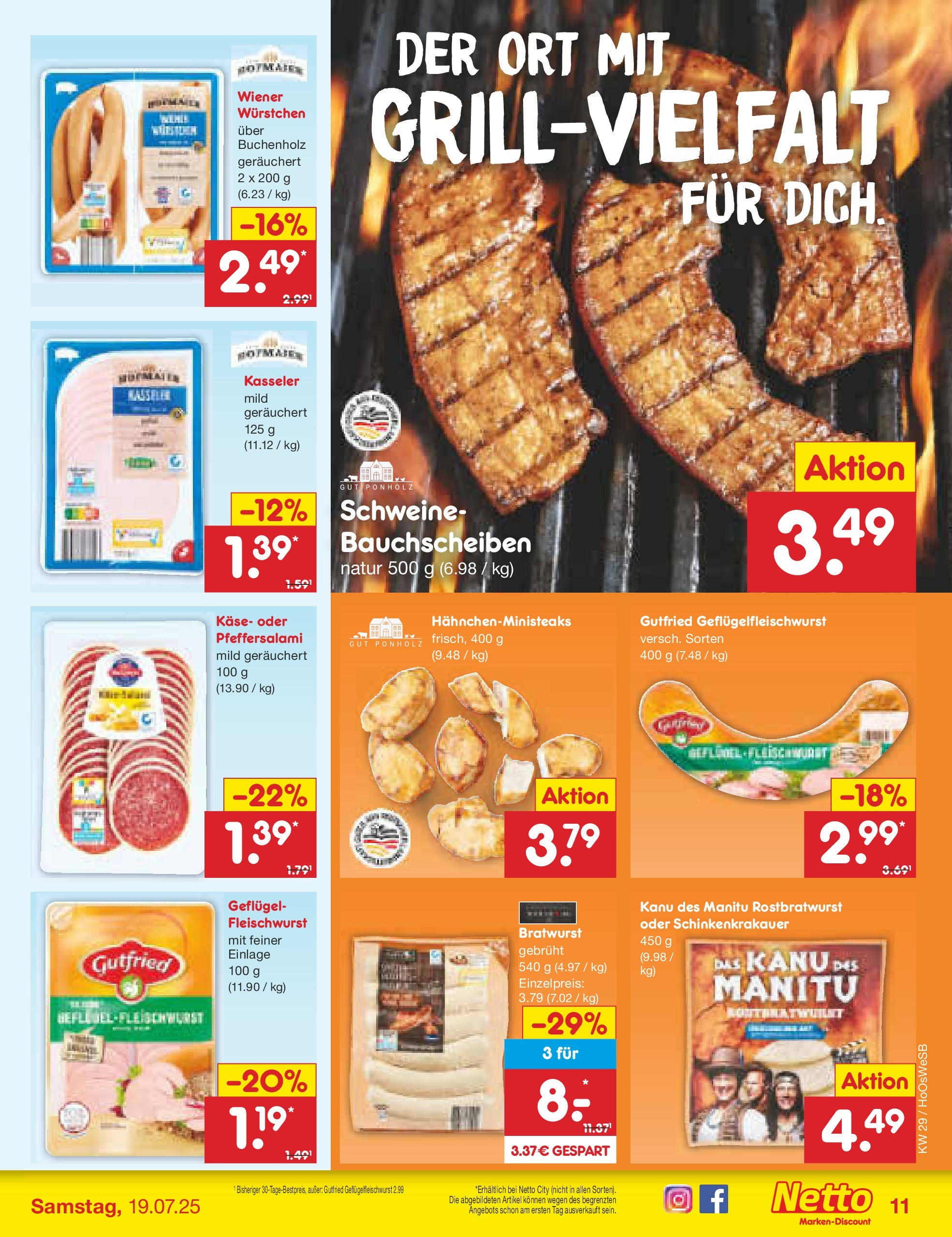 Netto Marken-Discount prospekt Braunschweig-Lamme (ab 13.07.2025) » Angebote | Seite: 13 | Produkte: Käse, Bratwurst Netto Marken-Discount prospekt Braunschweig-Lamme (ab 13.07.2025) » Angebote | Seite: 13 | Produkte: Käse, Bratwurst