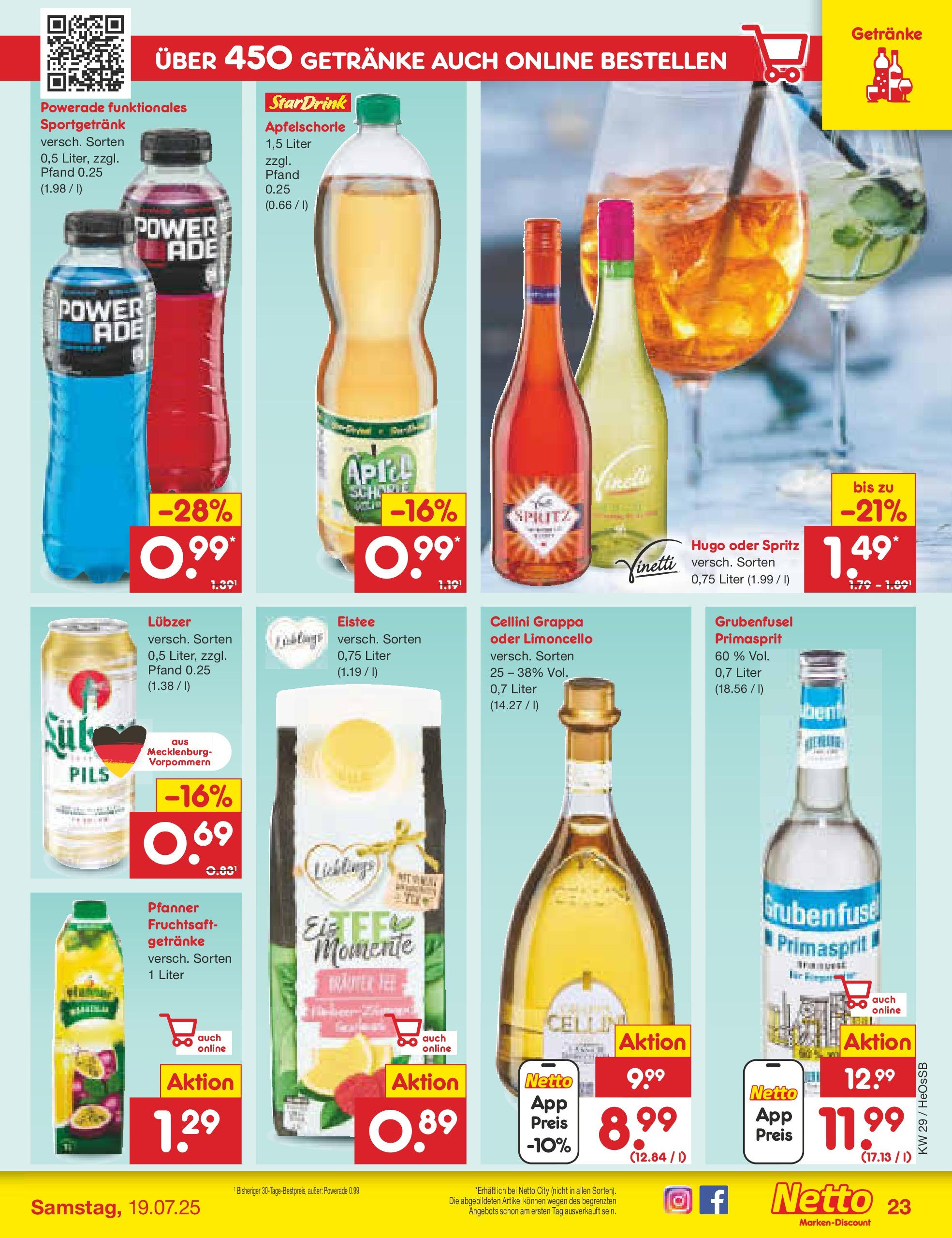 Netto Marken-Discount prospekt Kröpelin (ab 13.07.2025) » Angebote | Seite: 33 | Produkte: Pils, Limoncello, Hugo, Lubzer Netto Marken-Discount prospekt Kröpelin (ab 13.07.2025) » Angebote | Seite: 33 | Produkte: Pils, Limoncello, Hugo, Lubzer