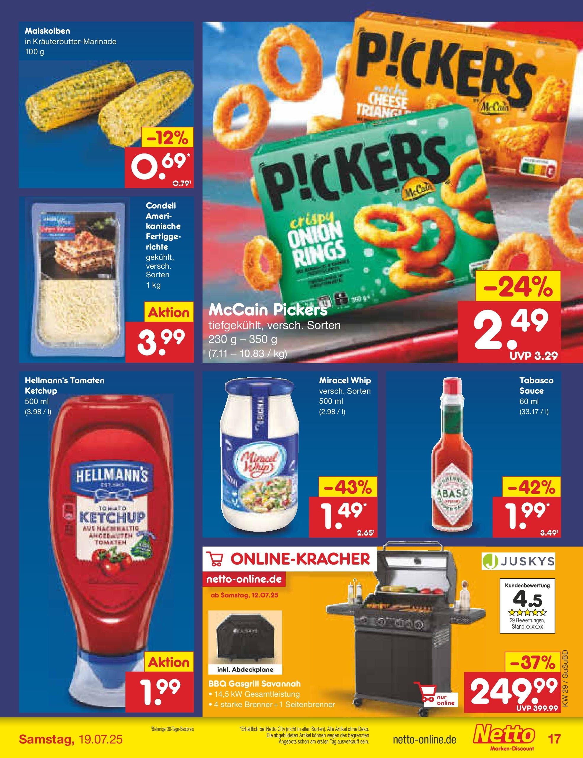 Netto Marken-Discount prospekt Glauchau (ab 13.07.2025) » Angebote | Seite: 23 | Produkte: Grill, Dressing, McCain, Ketchup Netto Marken-Discount prospekt Glauchau (ab 13.07.2025) » Angebote | Seite: 23 | Produkte: Grill, Dressing, McCain, Ketchup