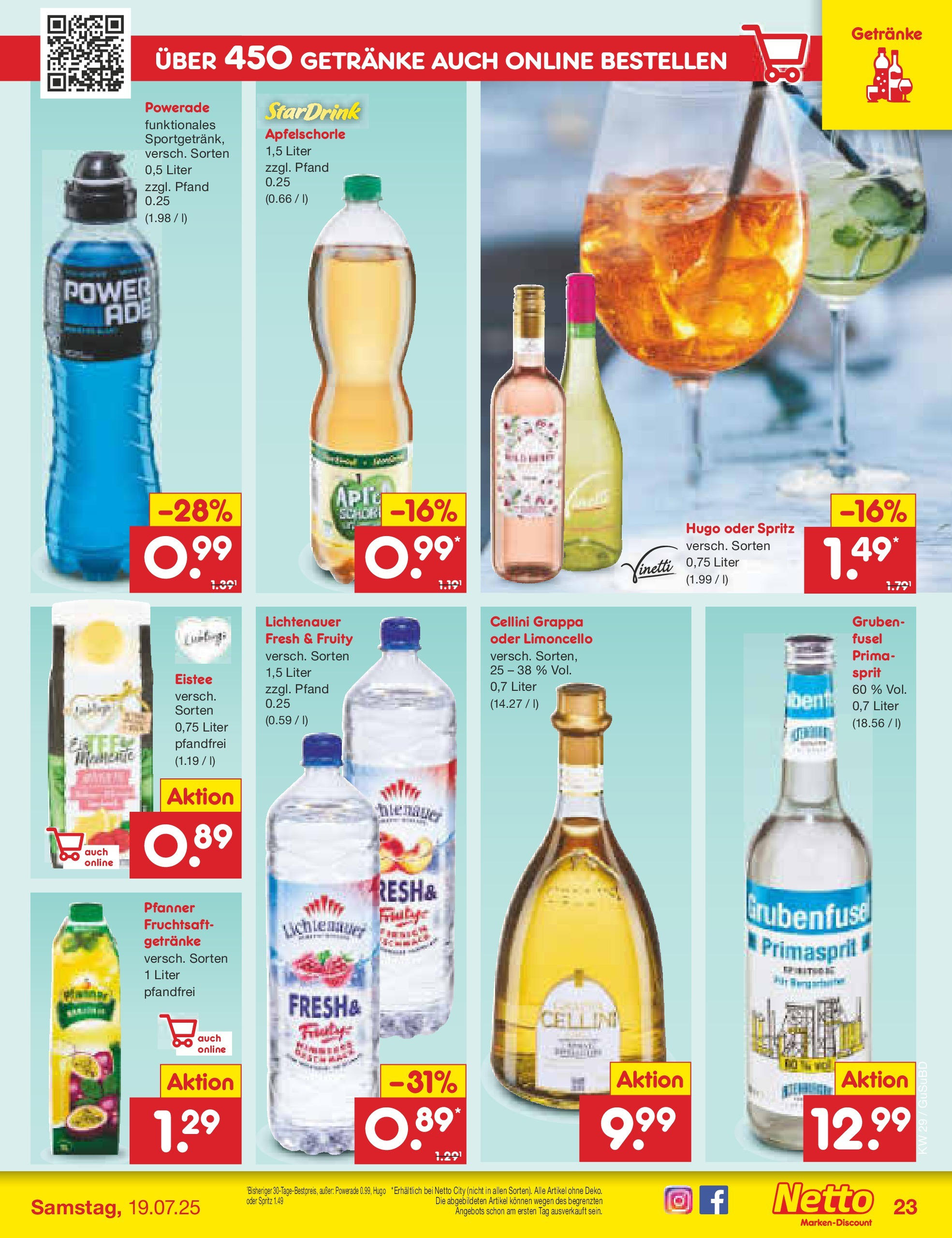 Netto Marken-Discount prospekt Glauchau (ab 13.07.2025) » Angebote | Seite: 33 | Produkte: Apple, Fruchtsaft, Hugo, Lubzer Netto Marken-Discount prospekt Glauchau (ab 13.07.2025) » Angebote | Seite: 33 | Produkte: Apple, Fruchtsaft, Hugo, Lubzer