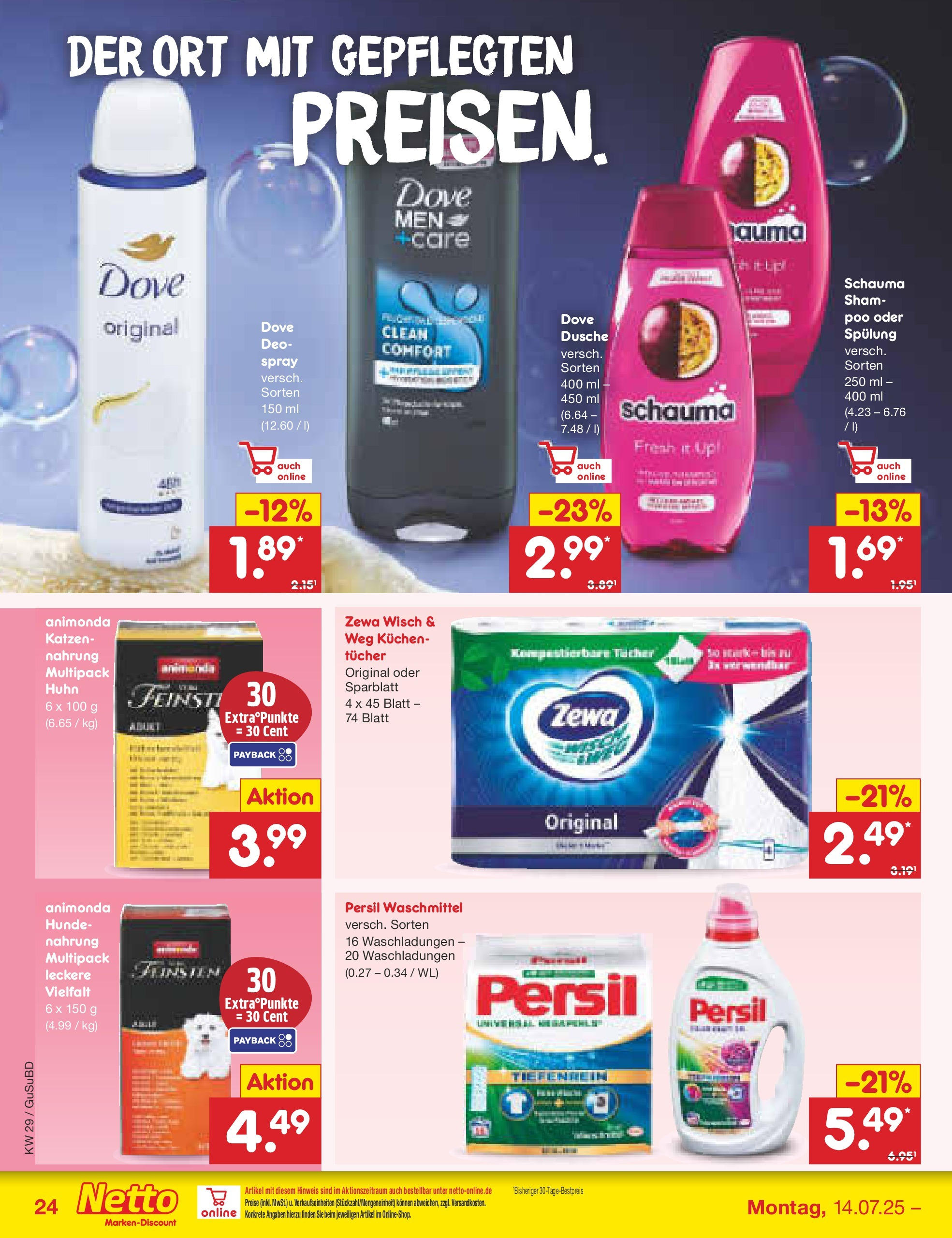 Netto Marken-Discount prospekt Glauchau (ab 13.07.2025) » Angebote | Seite: 38 | Produkte: Dusche, Shampoo, Shower Gel, Kuchen Netto Marken-Discount prospekt Glauchau (ab 13.07.2025) » Angebote | Seite: 38 | Produkte: Dusche, Shampoo, Shower Gel, Kuchen