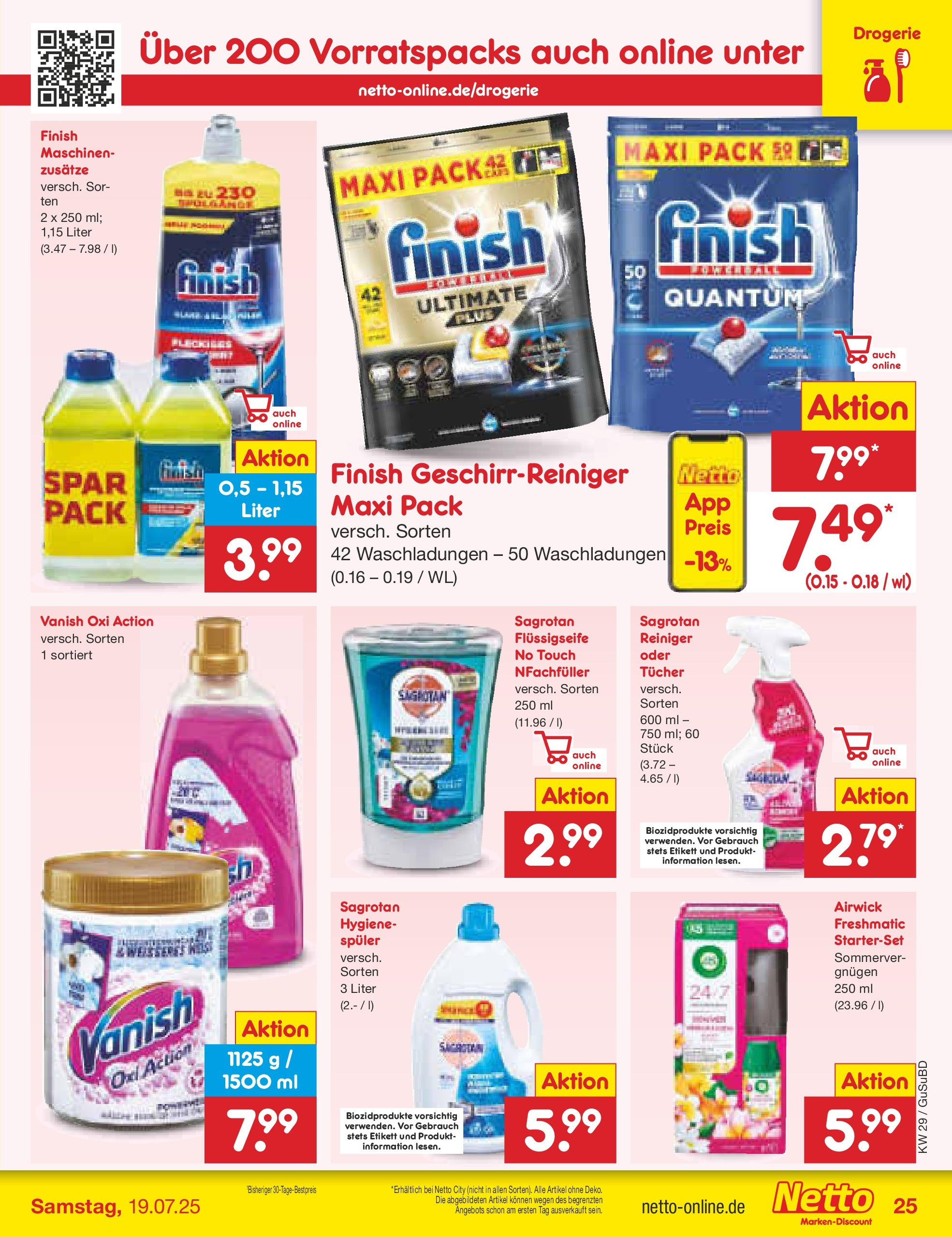 Netto Marken-Discount prospekt Glauchau (ab 13.07.2025) » Angebote | Seite: 39 | Produkte: Finish Netto Marken-Discount prospekt Glauchau (ab 13.07.2025) » Angebote | Seite: 39 | Produkte: Finish